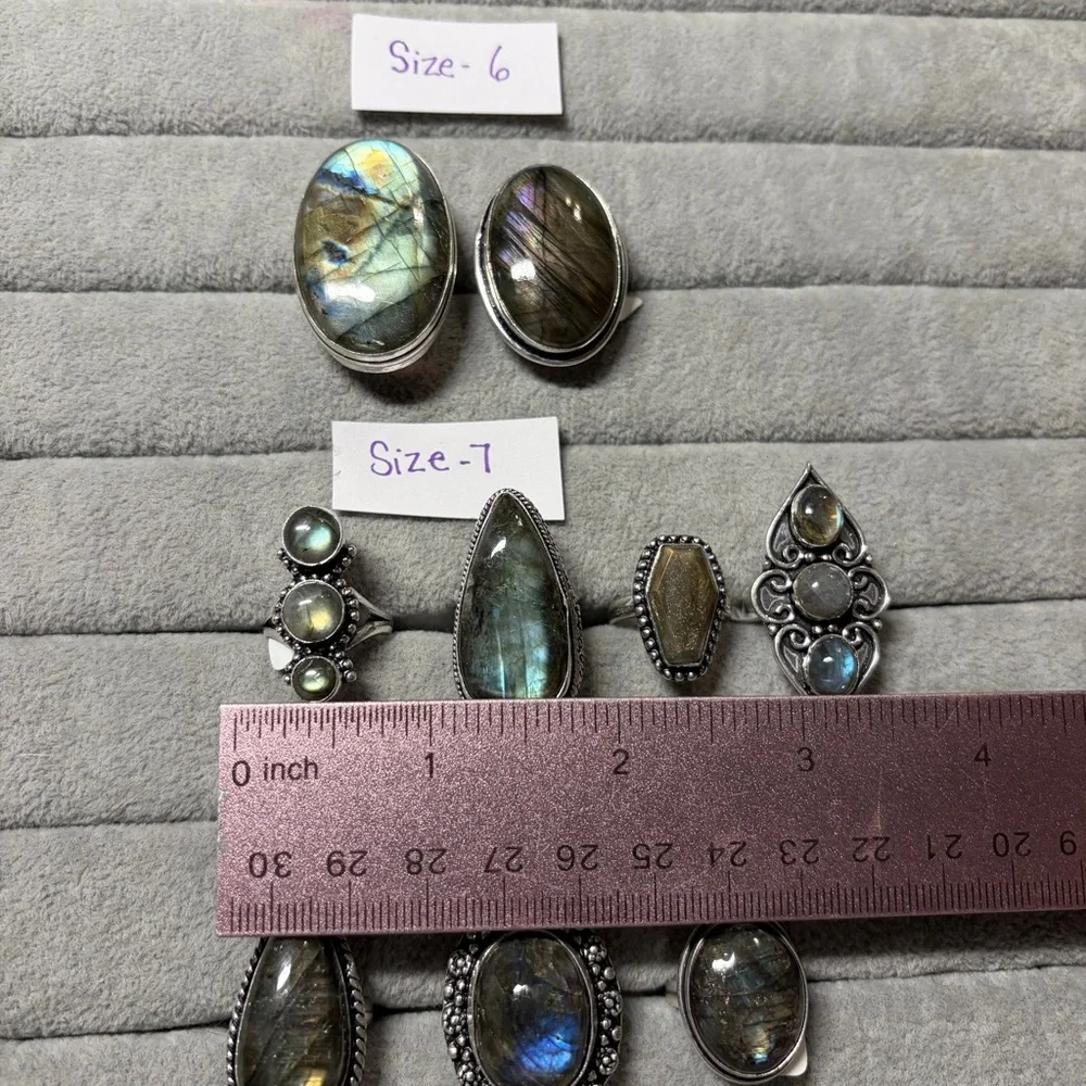 Sizes 6.5-8.5 ~ Labradorite rings